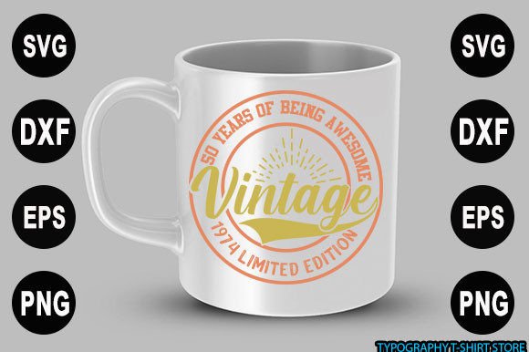 50 Years of Being Awesome: A Versatile T-Shirt Design for Graphics