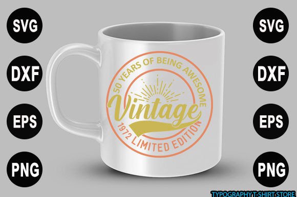 50 Years of Being Awesome: A Vintage T-Shirt Design