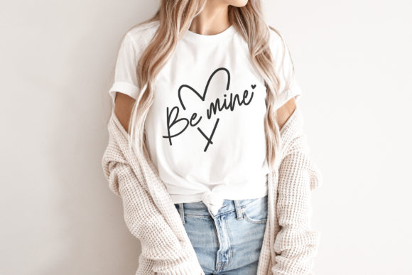 Be Mine Heart Valentine SVG: Graphics for T-Shirt Designs