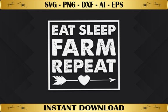 Eat Sleep Farm Repeat Graphics: A Designer's T-Shirt Design Review