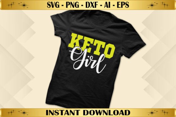 Keto Girl Graphics for T-Shirt Designs