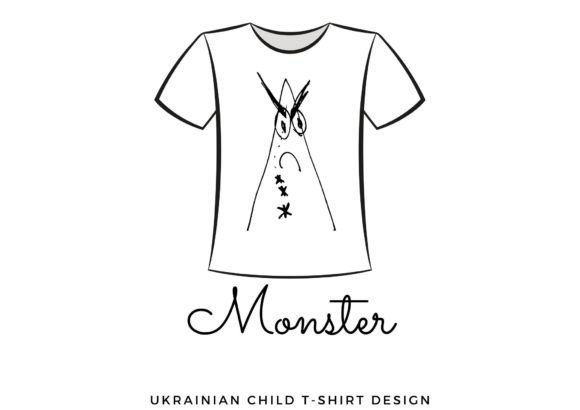 Scary Monster Design for T-Shirt Graphics