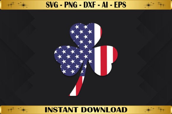 St Patrick's Day USA Flag: Perfect for T-Shirt Designs and Graphics