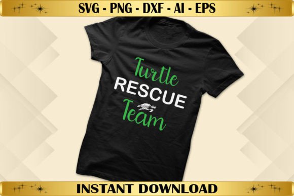 Turtle Rescue Team: A Charming Graphics Asset for T-Shirt Designs