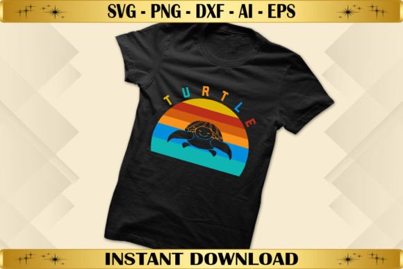 Turtle Vintage Retro: A Charming Addition to T-Shirt Designs and Graphics