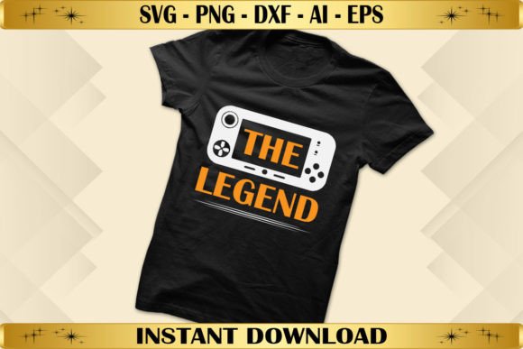 Unleash Your Brand with The Legend Gamer Graphics for T-Shirts